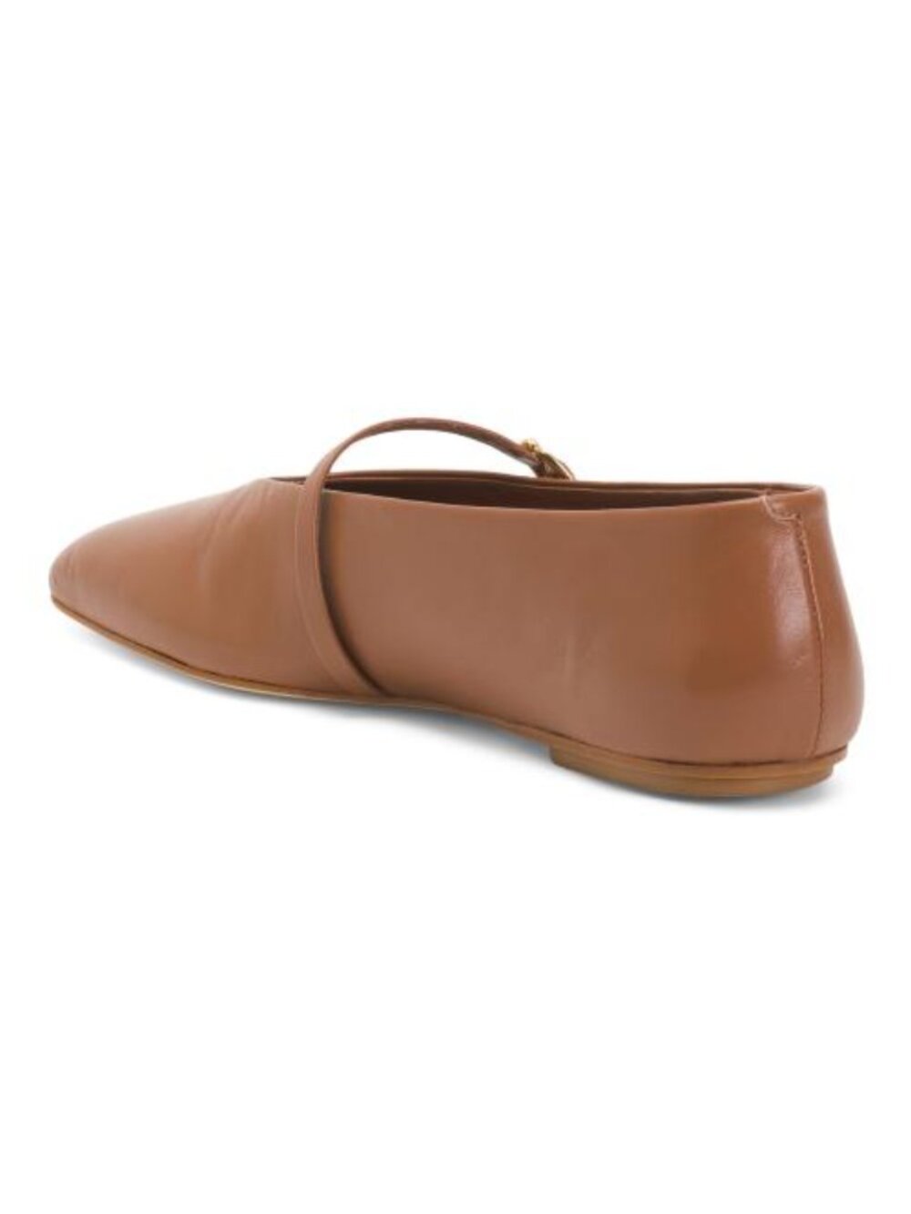 Larroude Misty Ballerina Flat Caramel Kidskin Leather Almond Toe Ballet Flats - Picture 4 of 12
